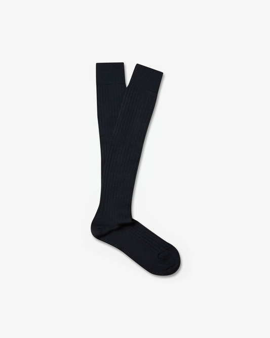 Gustav – Kniehohe Merinosocken – Dunkelgrau